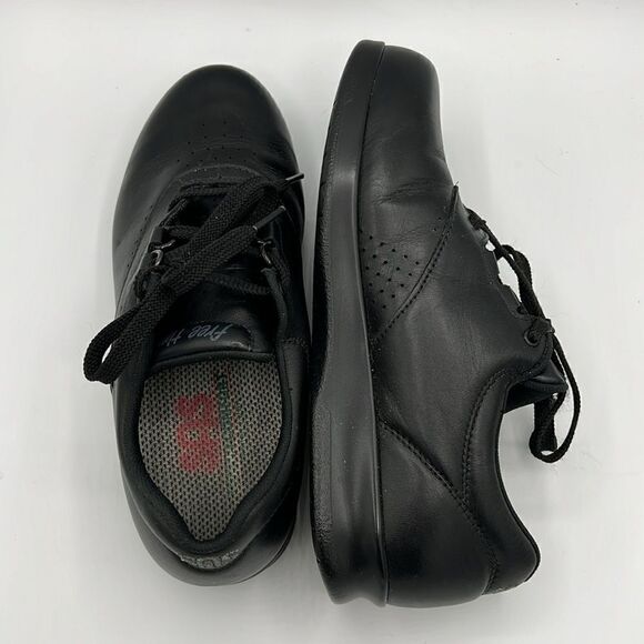SAS Black Leather Free Time Walking Shoe Sneakers w/ Tripad Comfort Size 6W. B52 - Picture 9 of 11